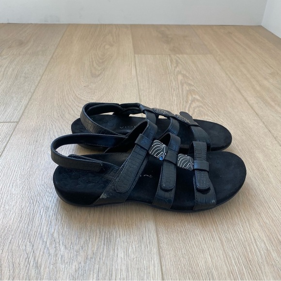 Vionic Amber Sandals Strappy Black Sandals Size 8 Orthopedic Summer - Picture 4 of 5